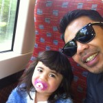 Daddy and I on the train